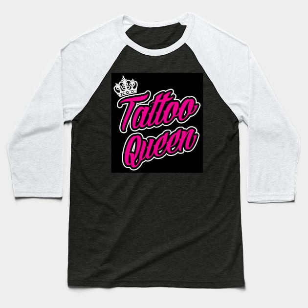 Tattoo queen (black) Baseball T-Shirt by nektarinchen